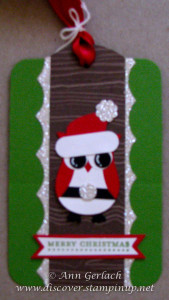 Owl voucher holder two tags die